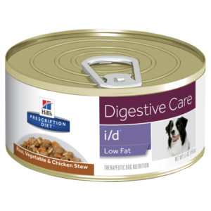 Hills Prescription Diet Canine i/d Digestive Care/GI Restore Low Fat Rice, Chicken & Vegetable Stew 156g x 24 Cans